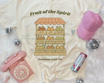 Fruit of the Spirit, PNG, Digital Design, Christian Tee Design