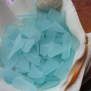 Beautiful Bulk Large Seafoam Hand Tumbled Sea Glass Shards. Perfect for making an Ocean Christmas Tree or Jewelry. 200 grams. #sg8
