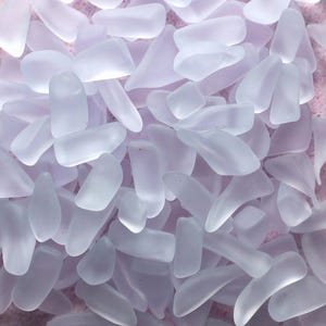 70 grs Bulk Tumbled Pale Lavender Sea Beach Glass 10-15mm sized pcs. Perfect for Display, Jewelry, Mosaics, Crafts #sg71