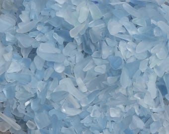 Pale Periwinle Bulk Tumbled Tiny Sea Beach Glass Shards Scatter Mermaid Tears Perfect 4 Fish Tanks Display Resin Vase Filler 200 grams #sg14