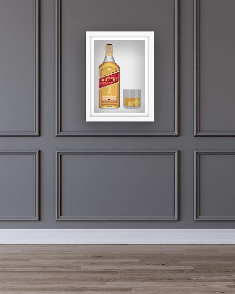 Johnnie Walker Cross Stitch Pattern: Scotch Whiskey Bottle (PDF Pattern) image 7