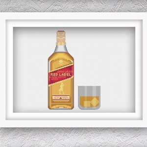 Johnnie Walker Cross Stitch Pattern: Scotch Whiskey Bottle (PDF Pattern) image 6