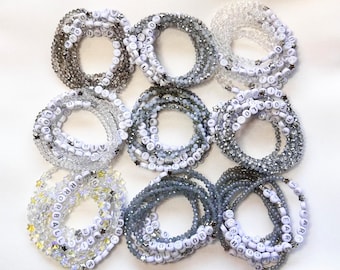 Folklore | Eras Tour | Customisable Friendship Bracelets | Silver and Grey