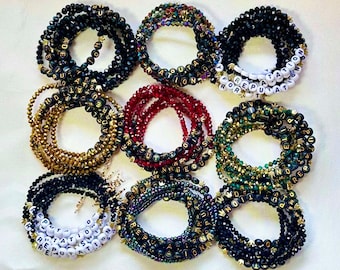 Reputation | Eras Tour | Customisable Friendship Bracelets | Black, White, and Gold | Taylor&#39;s Version | Acrylic Letters Glass Beads Elastic