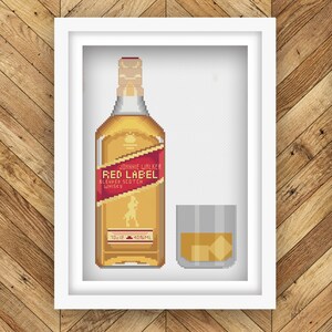 Johnnie Walker Cross Stitch Pattern: Scotch Whiskey Bottle (PDF Pattern) image 5