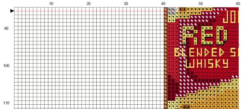 Johnnie Walker Cross Stitch Pattern: Scotch Whiskey Bottle (PDF Pattern) image 3