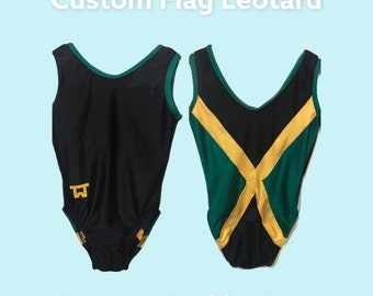 Country flag gymnastics leotard