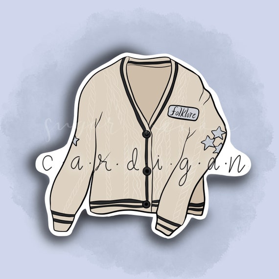 Taylor Swift Cardigan Sticker Etsy