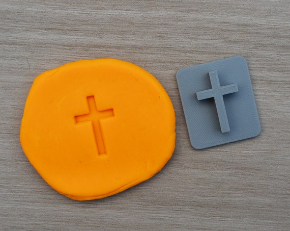 Cross Baptism Christening Confirmation Imprint Cookie/Fondant/Soap/Embosser Stamp