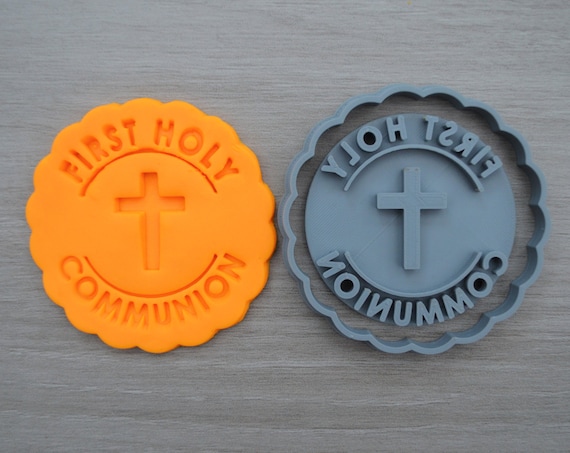 First Holy Cross Communion Cookie Cutter Fondant Cutter Stamp Party Favor Cake Topper