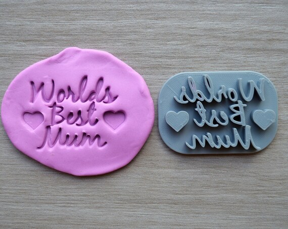 Worlds Best Mum Imprint Cookie/Fondant/Soap/Embosser Stamp