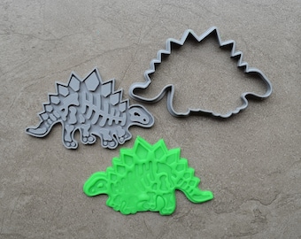 Stegosaurus Dinosaur Cookie Fondant Cutter & Stamp Fondant