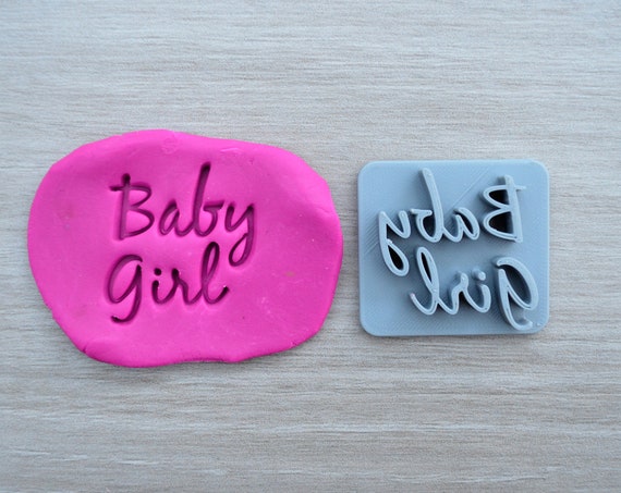 Baby Girl Font 3 Imprint Cookie/Fondant/Soap/Embosser Stamp