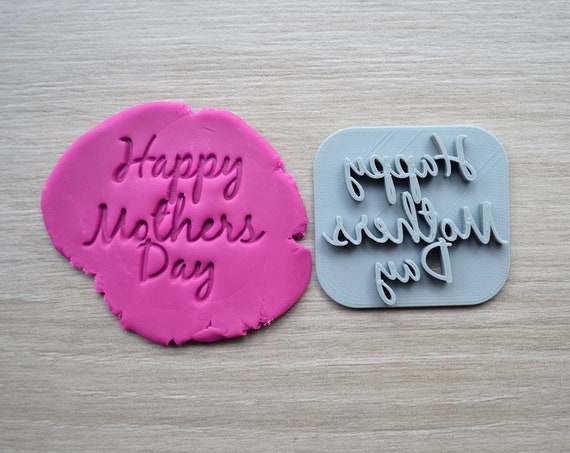 Happy Mothers Day Font 2 Imprint Cookie/Fondant/Soap/Embosser Stamp