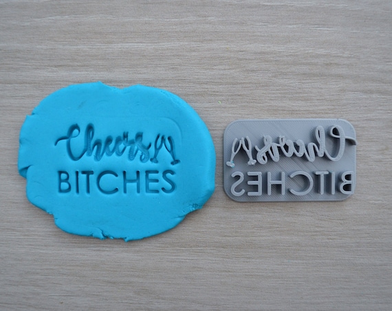 Cheers Bitches Imprint Cookie/Fondant/Soap/Embosser Stamp