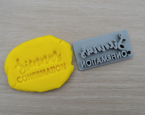 Confirmation Custom Name Imprint Personalized Cookie/Fondant/Soap/Embosser Stamp