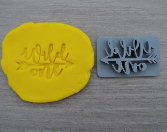 Wild One Arrow 1st Font 2 Birthday Imprint Cookie/Fondant/Soap/Embosser Stamp