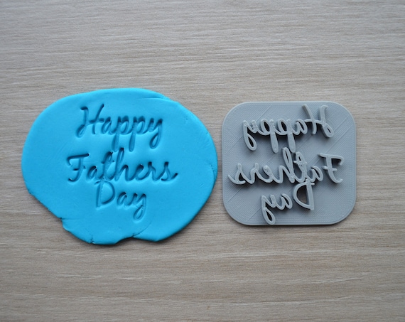 Happy Fathers Day Font 2 Imprint Cookie/Fondant/Soap/Embosser Stamp