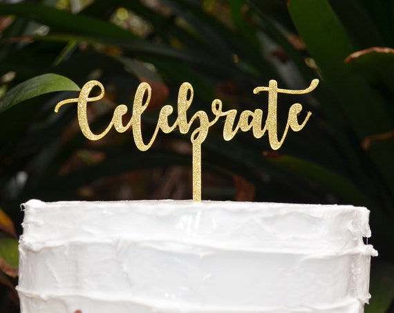 Celebrate Cake Topper - Assorted Colours