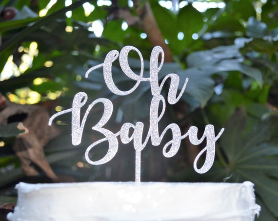 Oh Baby Cake Topper Font 2 - Baby Shower Cake Topper - Baby Boy Baby Girl Cake Topper