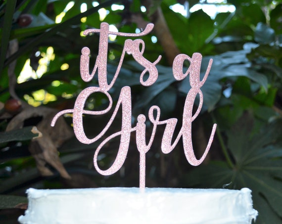 Its a Girl Cake Topper Font 2 - Baby Shower Cake Topper - Baby Girl Cake Topper