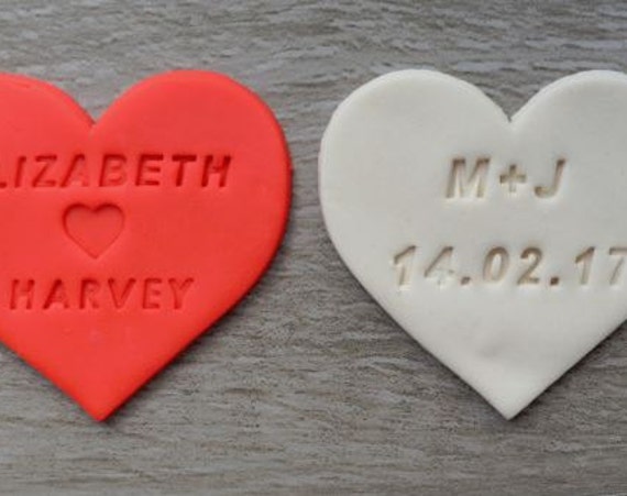 Heart Wedding Shower Bridal Anniversary Engagement Valentine Party Name Cookie Cutter Fondant Cutter Party Favor Custom/Personalised