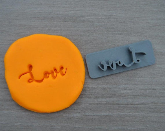 Love Font 2 Imprint Cookie/Fondant/Soap/Embosser Stamp