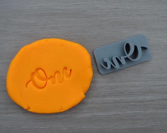 One First Birthday 1st Birthday Font 2 Imprint Cookie/Fondant/Soap/Embosser Stamp
