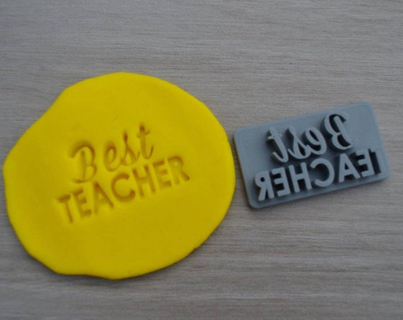 Best Teacher Imprint Cookie/Fondant/Soap/Embosser Stamp