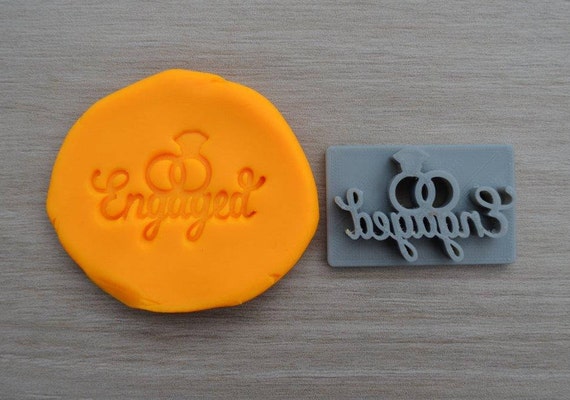 Engaged Font 1 Imprint Cookie/Fondant/Soap/Embosser Stamp
