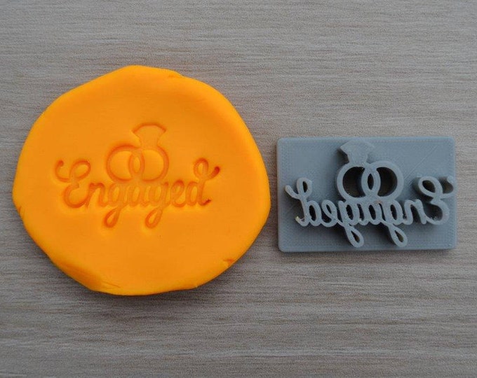 Engaged Font 1 Imprint Cookie/Fondant/Soap/Embosser Stamp