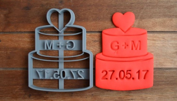 Wedding Cake Bridal Anniversary Engagement Party Cookie Cutter Fondant Cutter Party Favor Custom/Personalised