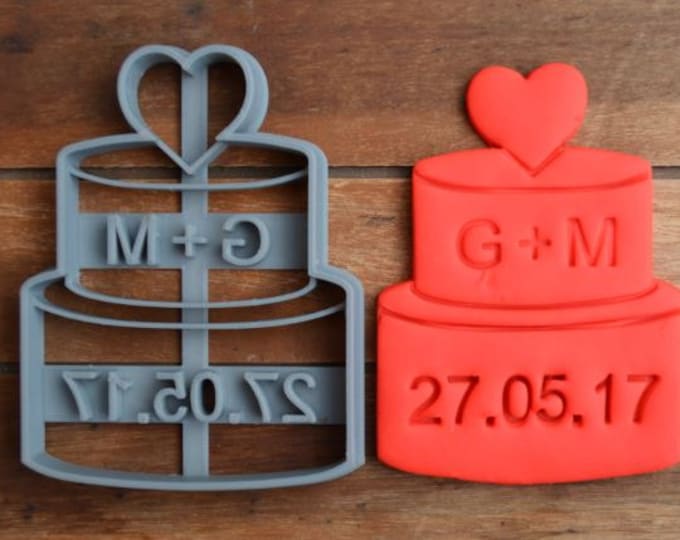 Wedding Cake Bridal Anniversary Engagement Party Cookie Cutter Fondant Cutter Party Favor Custom/Personalised