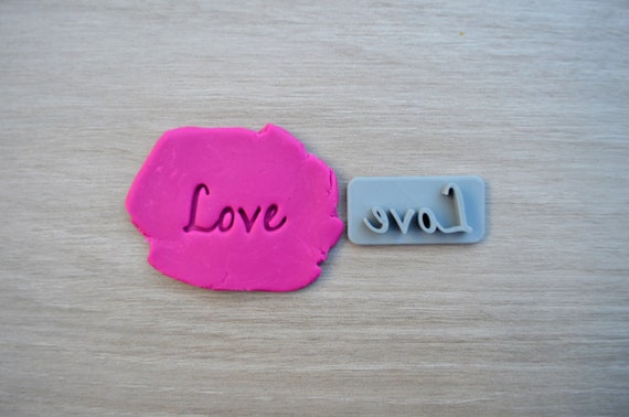 Love Font 3 Imprint Cookie/Fondant/Soap/Embosser Stamp
