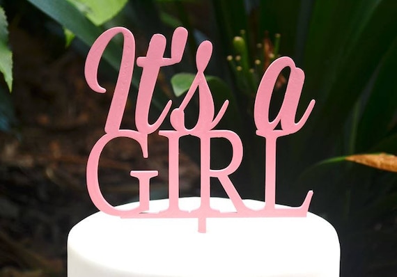 Its a Girl Cake Topper Font 1 - Baby Shower Cake Topper - Baby Girl Cake Topper