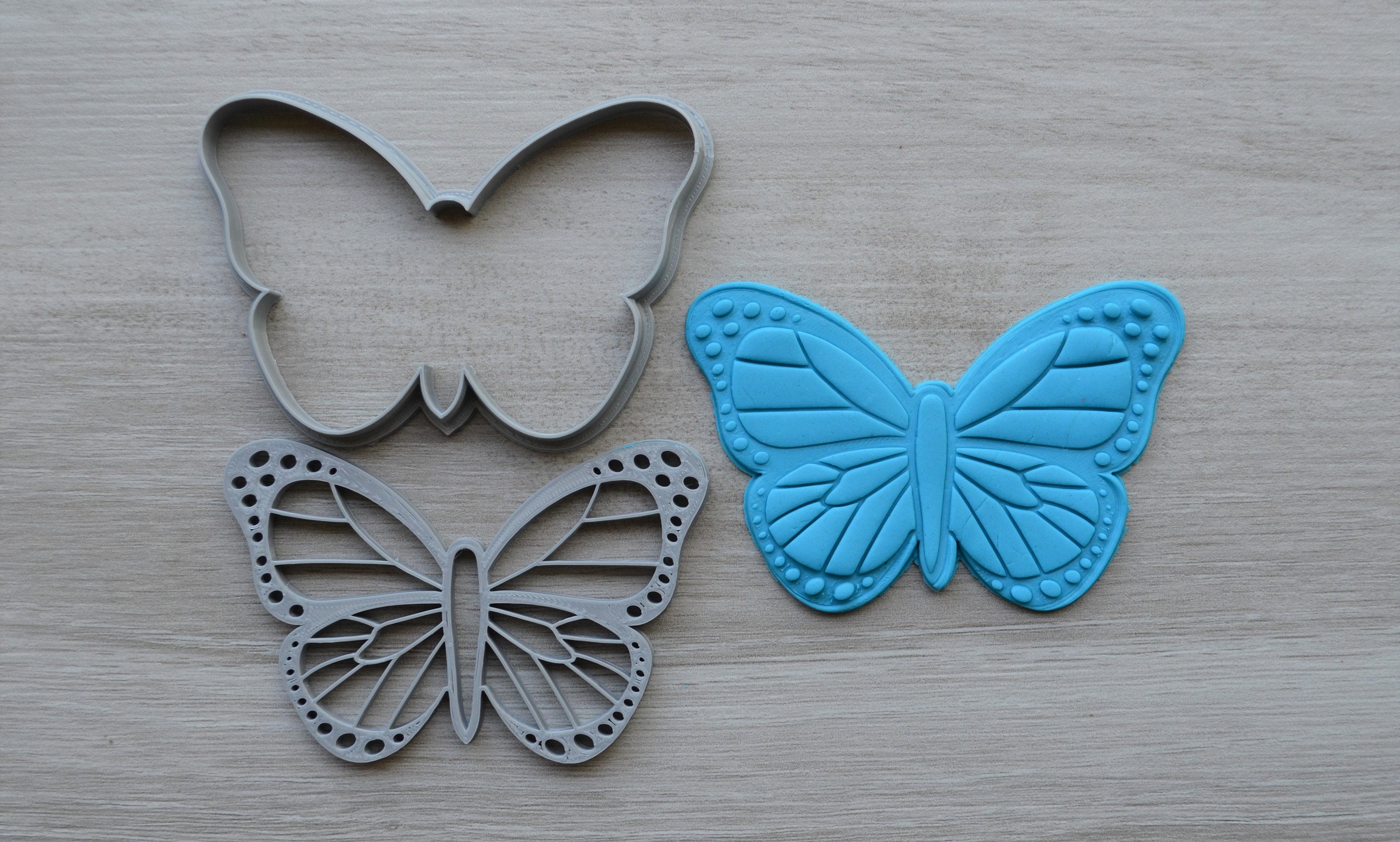 Butterfly Cookie Fondant Cutter & Stamp Fondant Etsy Australia