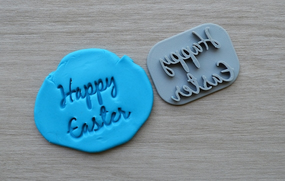 Happy Easter Font 2 Imprint Cookie/Fondant/Soap/Embosser Stamp