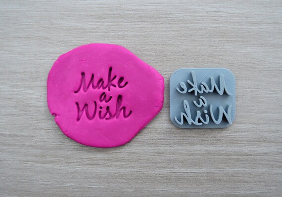 Make a Wish Imprint Cookie/Fondant/Soap/Embosser Stamp