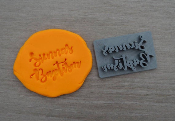 Baptism Custom Name Imprint Personalized Cookie/Fondant/Soap/Embosser Stamp