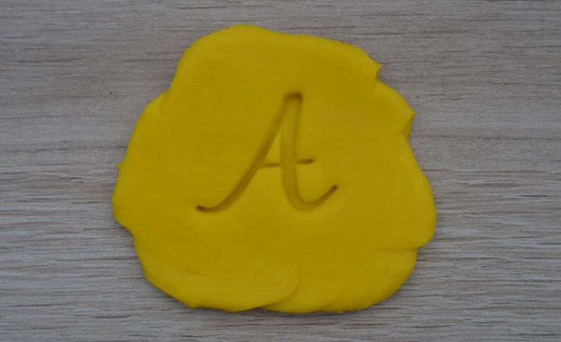Custom Letter Initial Cookie Fondant Embossing Stamp Personalised