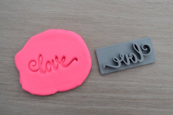 Love Font 1 Imprint Cookie/Fondant/Soap/Embosser Stamp