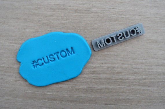 Custom Hashtag #Custom Cookie Fondant Embossing Soap Stamp Personalised