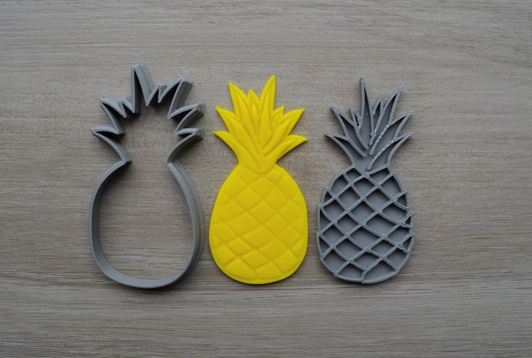 Pineapple Cookie Fondant Cutter & Stamp Fondant - Etsy