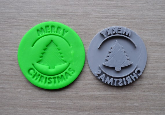 Merry Christmas Cookie Cutter Fondant Cutter Stamp