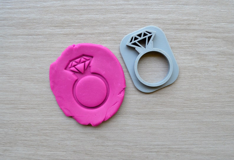 Engagement Ring Imprint Cookie/fondant/soap/embosser Stamp Etsy