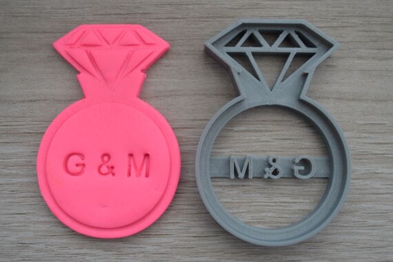 Engagement Diamond Ring Bridal Anniversary Engagement Party Cookie Cutter Fondant Cutter Party Favor Custom/Personalised