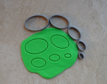 Oval Polymer Clay Cutter Set Cookie Fondant Cutters