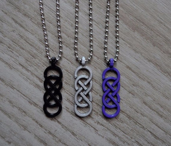 Double Infinity Necklace Pendant - Eternity - Knot