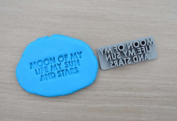 Moon Of My Life My Sun And Stars Imprint Cookie/Fondant/Soap/Embosser Stamp