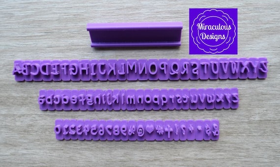 Fancy Sets - Individual Letters Number Special Characters Cookie Fondant Stamp Embosser